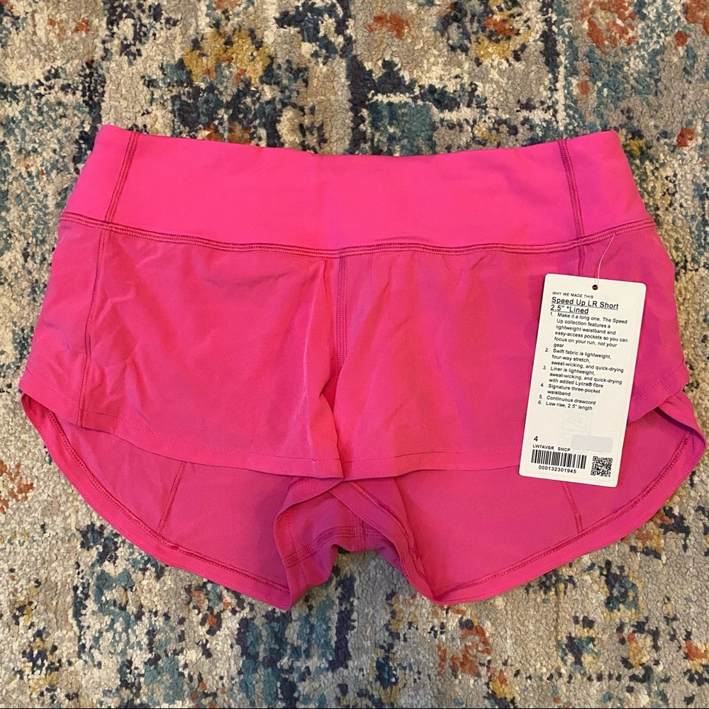 lululemon Speed Up Shorts • Size 4 • NWT
